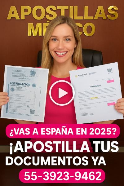 APOSTILLA DE DOCUMENTOS DE MEXICO PARA ESPAÑA