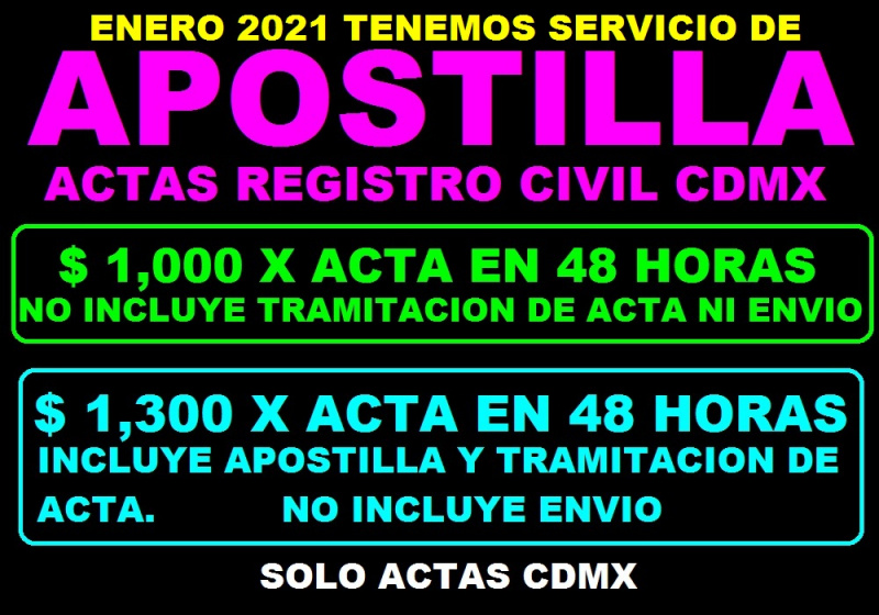 apostilla cdmx 2021